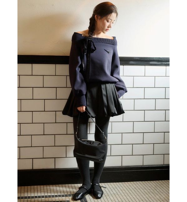 dazzlin「ワイドスクエアネックスウェット」|Tシャツ・カットソー|