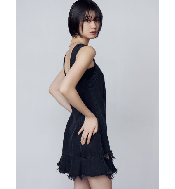 EMODA「アシンメトリーデニムミニワンピース」|ワンピース|