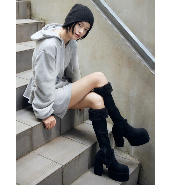 EMODA「ムートンプランプフィットブーツ」|ロングブーツ|