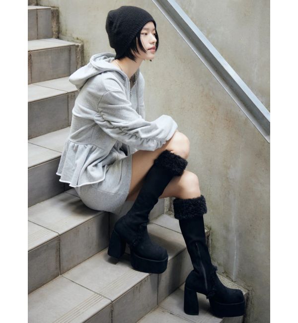 EMODA「ムートンプランプフィットブーツ」|ロングブーツ|