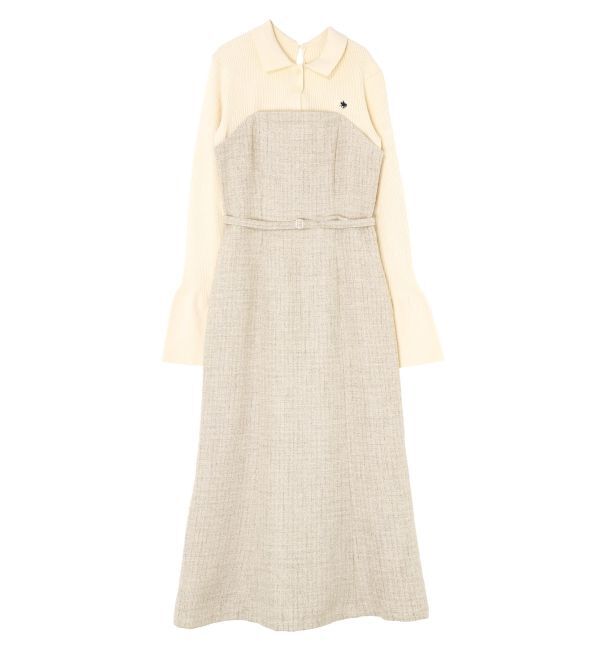 LAGUNAMOON「【POLO BCSコラボ】カラーネックニットドッキングワンピース」|ワンピース|