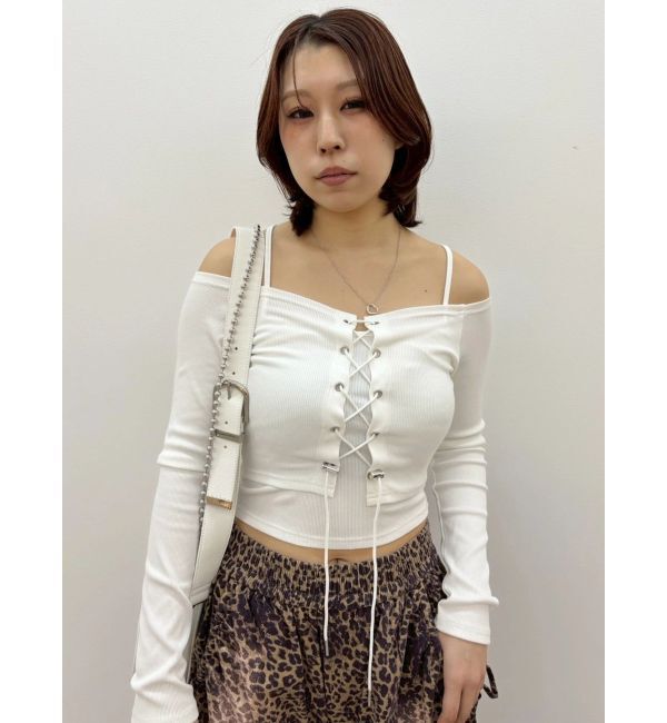 EVRIS「2WAYリブアンサンブルオフショルトップス」|Tシャツ・カットソー|