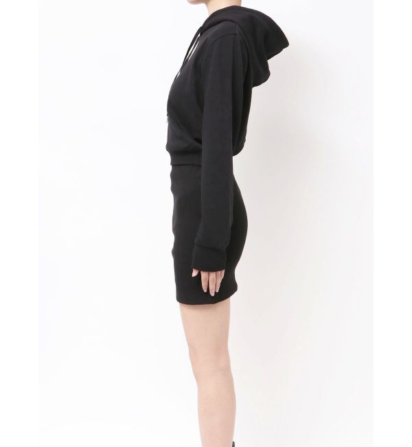 GYDA「BACK OPENドッキングスウェットパーカーワンピース」|ワンピース|