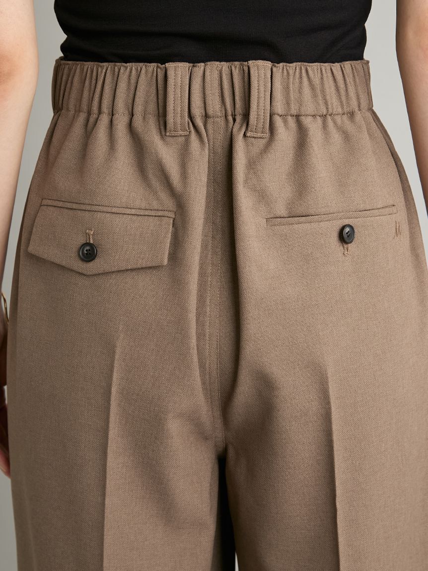 Mila Owen「【MILA PANTS】【UVカット】クールタッチ後ろゴム２タックワイドパンツ」|チノ|