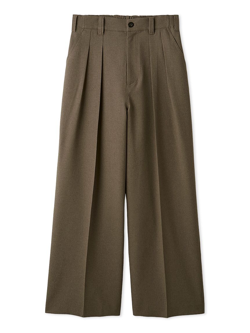 Mila Owen「【MILA PANTS】【UVカット】クールタッチ後ろゴム２タックワイドパンツ」|チノ|