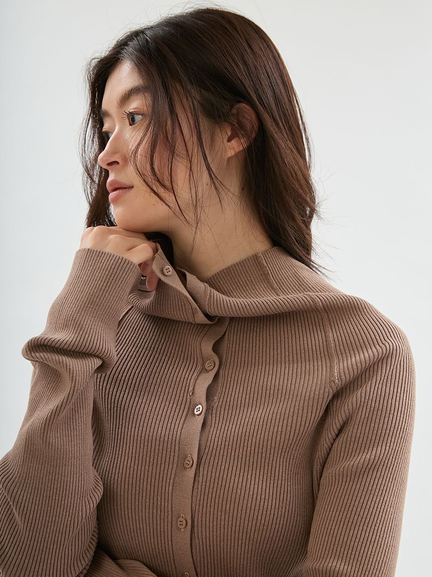 emmi atelier「オフショルカラーニットドッキングワンピース」|ワンピース|