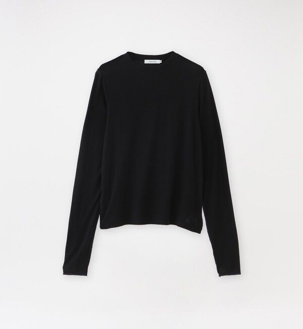  「【Lyocell SILK】ロングスリーブTシャツ」|Tシャツ・カットソー|ブラック
