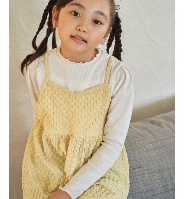 ikka kids「フクレジャカードキャミドッキングロンT（120~160cm）【WEB限定カラー展開】」|シャツ・ブラウス|イエロー