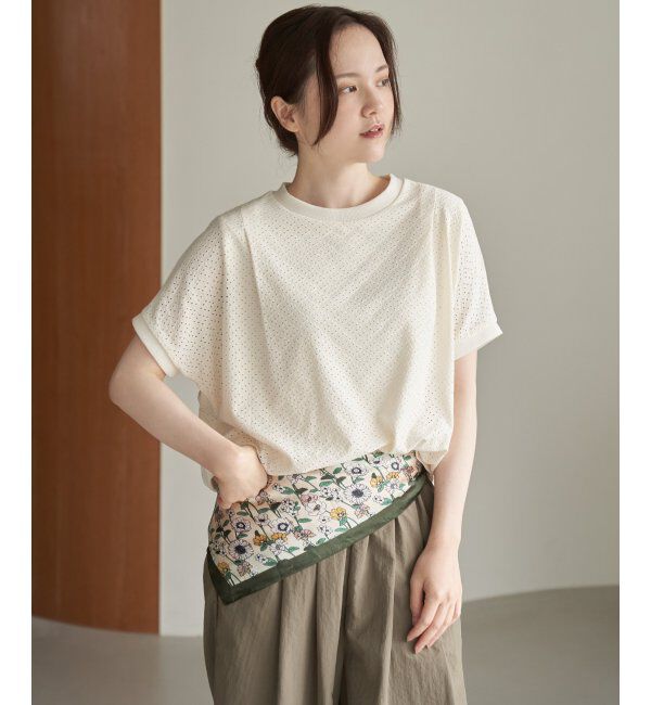 Lbc with Life「【お得だ値】冷感アイレットレースプルオーバー」|Tシャツ・カットソー|