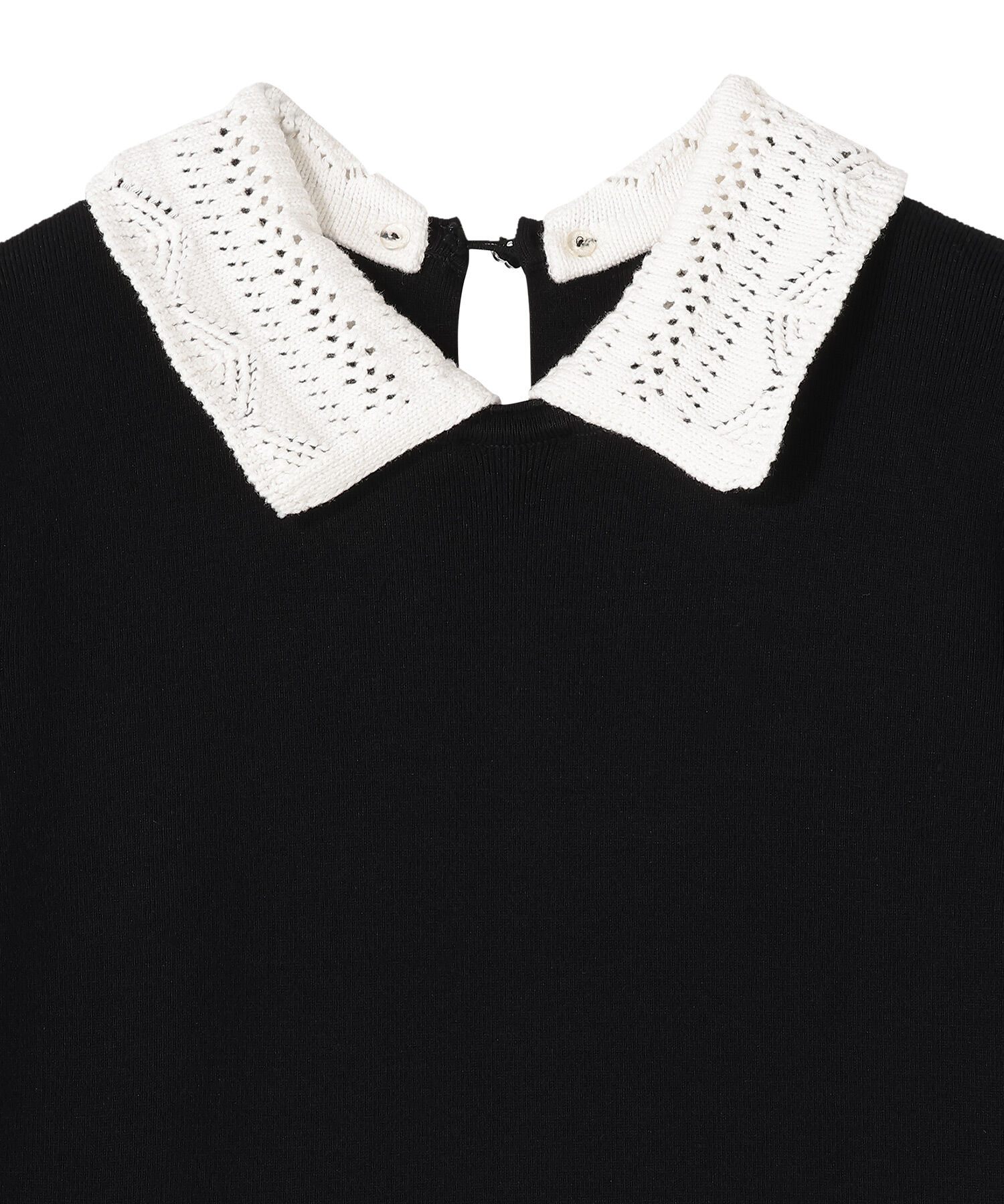 MARY QUANT「クロッシェカラーニットロング ワンピース」|ワンピース|