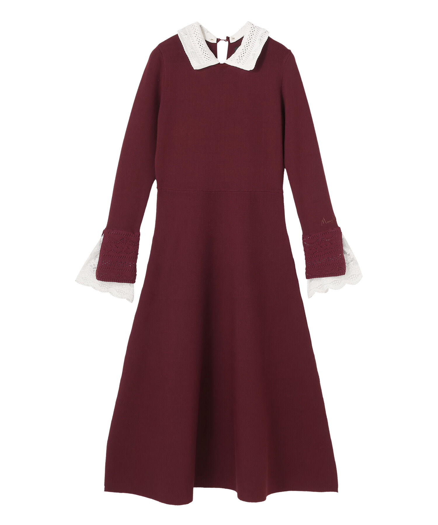 MARY QUANT「クロッシェカラーニットロング ワンピース」|ワンピース|