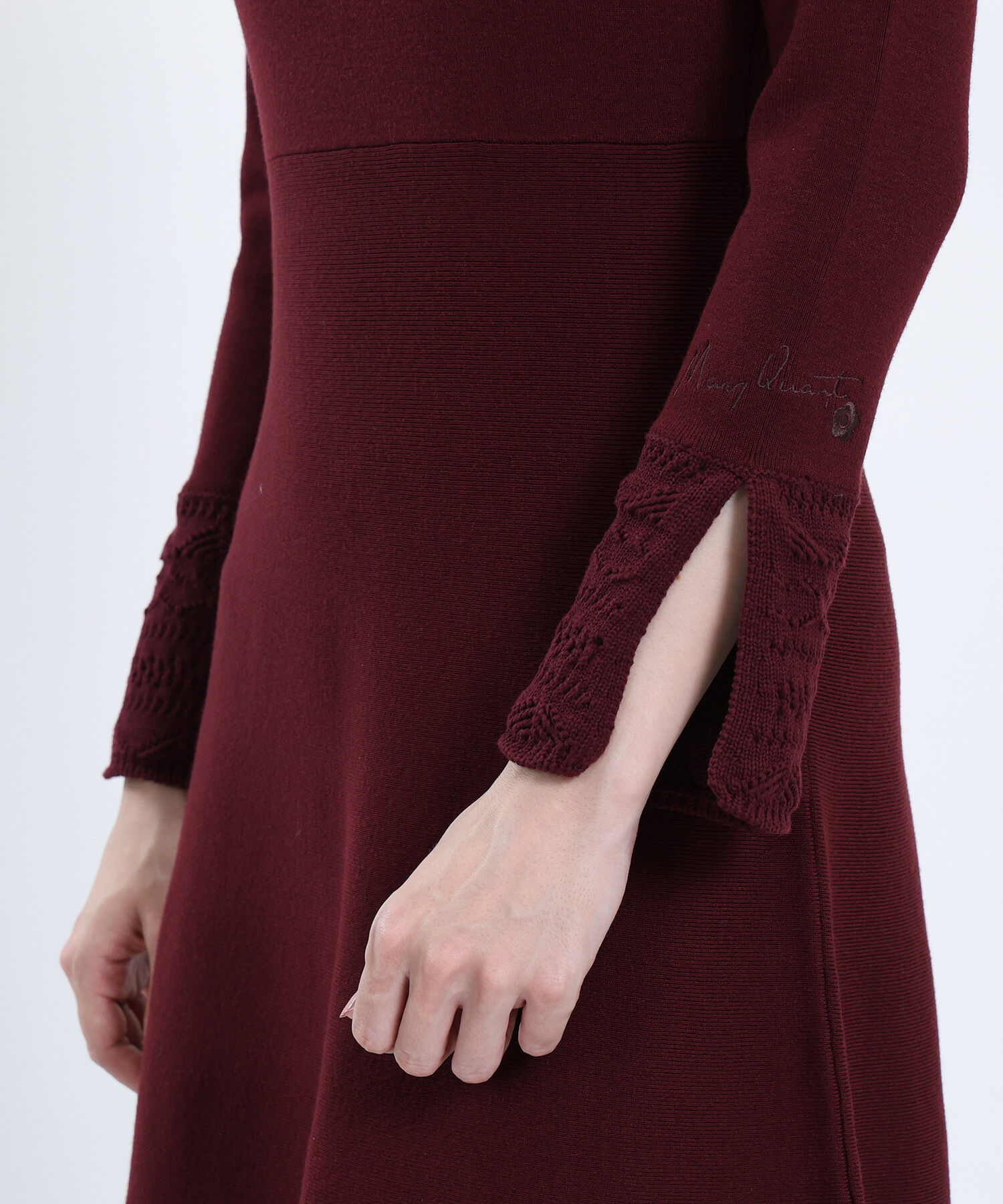 MARY QUANT「クロッシェカラーニットロング ワンピース」|ワンピース|