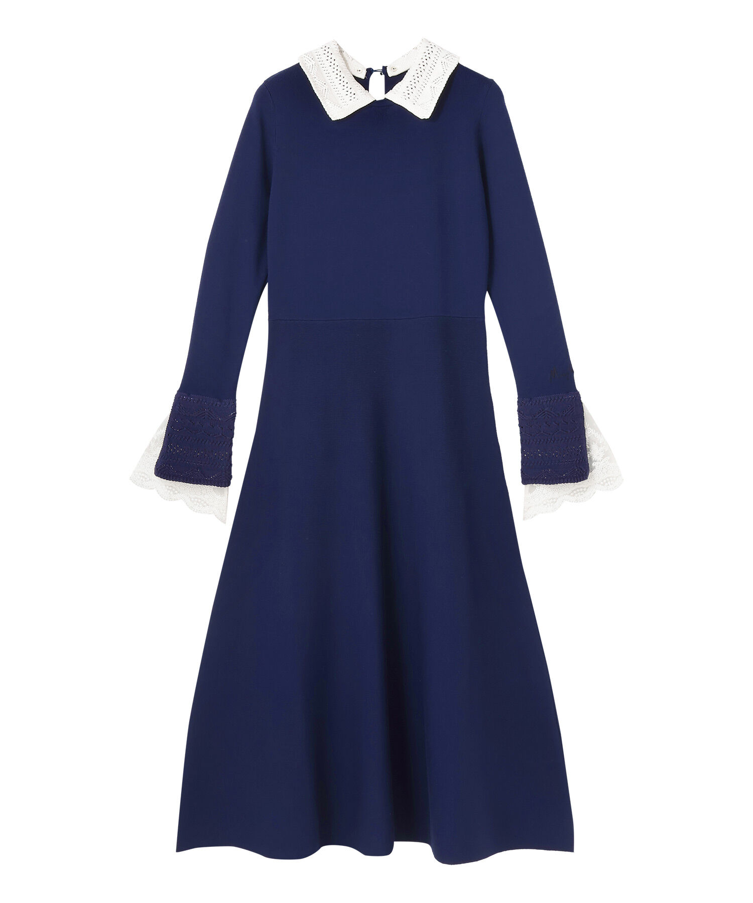 MARY QUANT「クロッシェカラーニットロング ワンピース」|ワンピース|