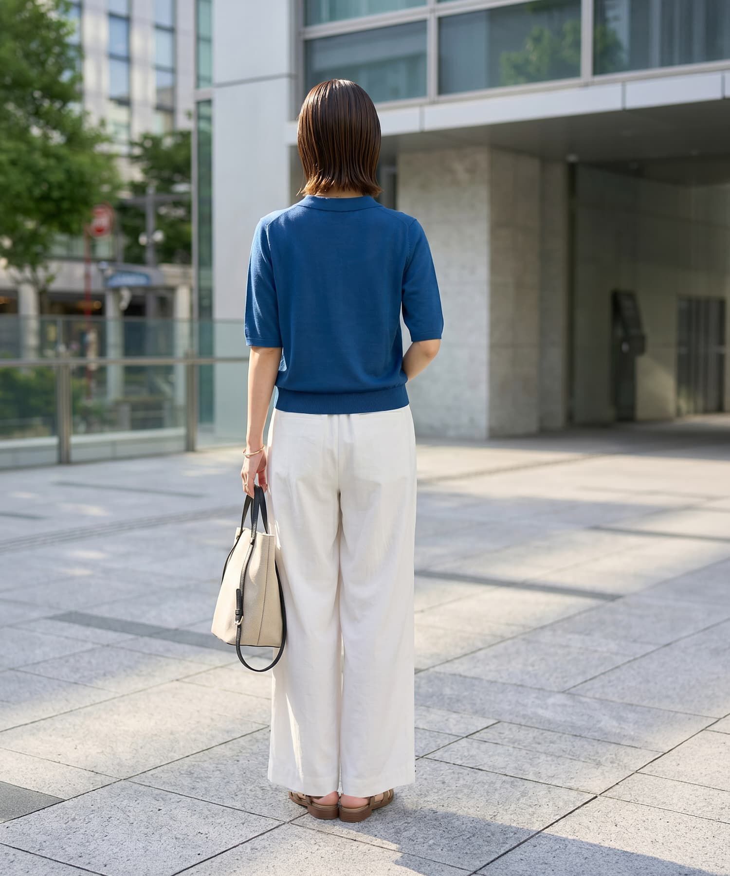 STYLE DELI「薄手シャリ感スキッパーニットトップス」|Tシャツ・カットソー|