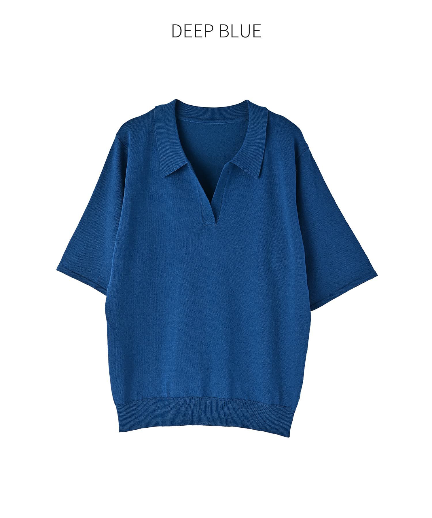 STYLE DELI「薄手シャリ感スキッパーニットトップス」|Tシャツ・カットソー|