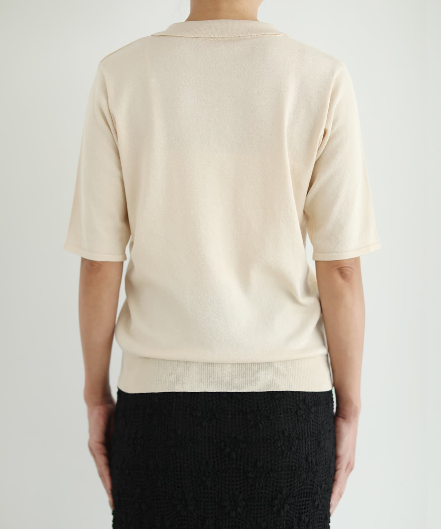 STYLE DELI「薄手シャリ感スキッパーニットトップス」|Tシャツ・カットソー|