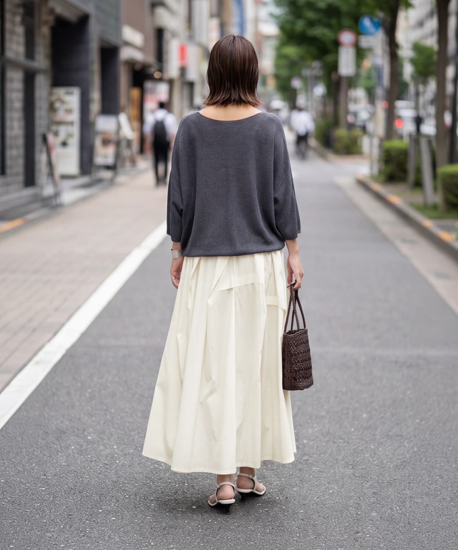 STYLE DELI「【selection】ランダムタック立体フォルムスカート」|スカート|