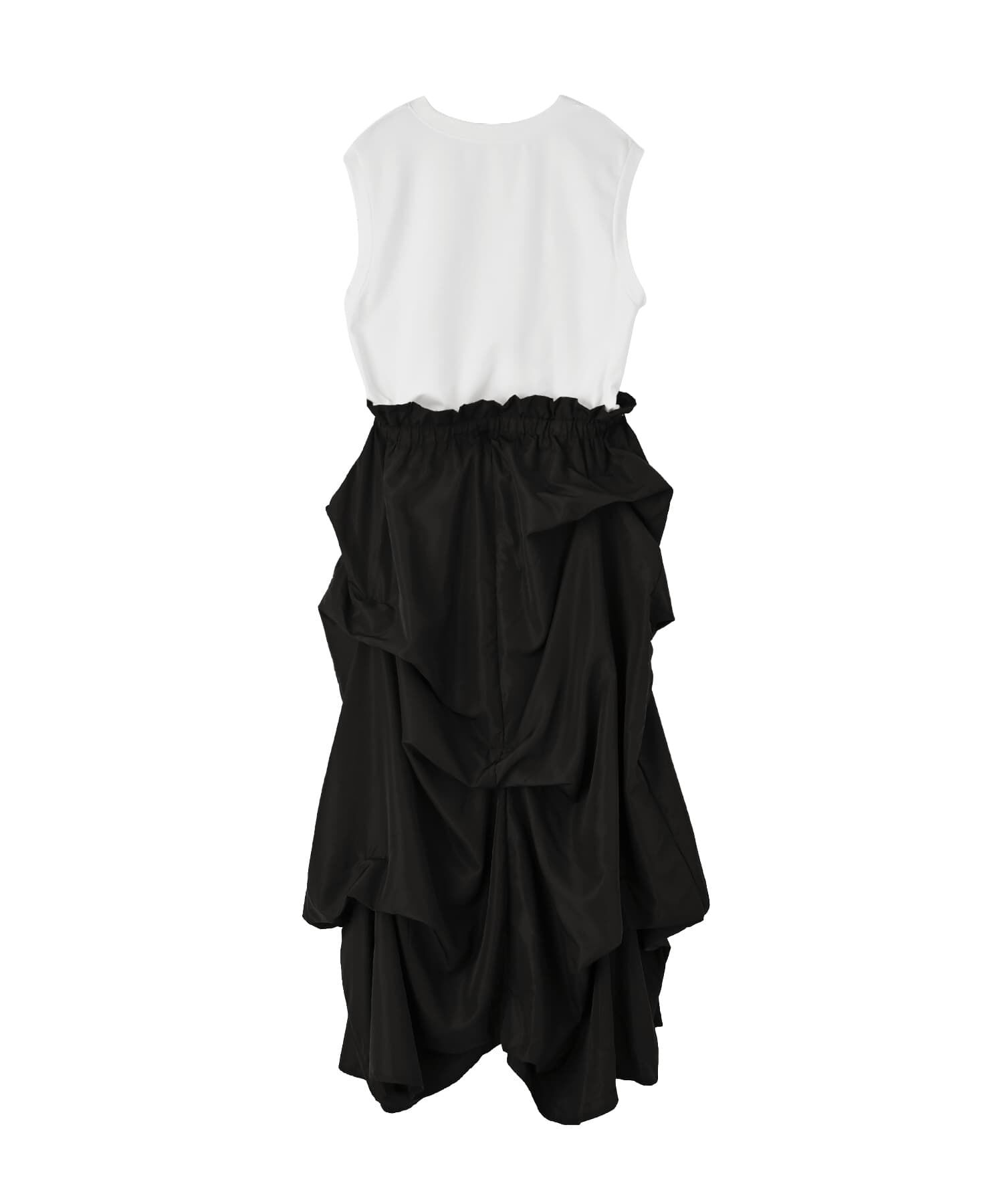 STYLE DELI「【BLK001】タックメニースカートドッキングワンピース」|ワンピース|