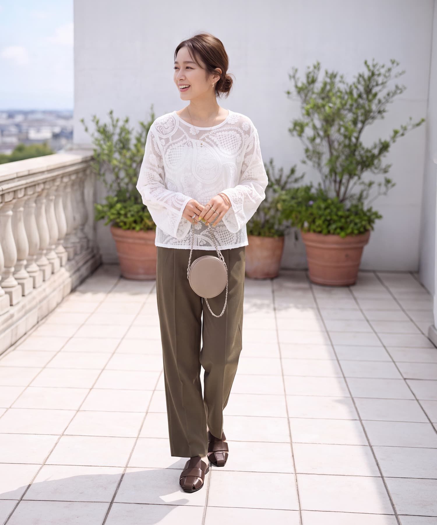 STYLE DELI「ペイズリー刺繍メッシュ編みトップス」|その他|