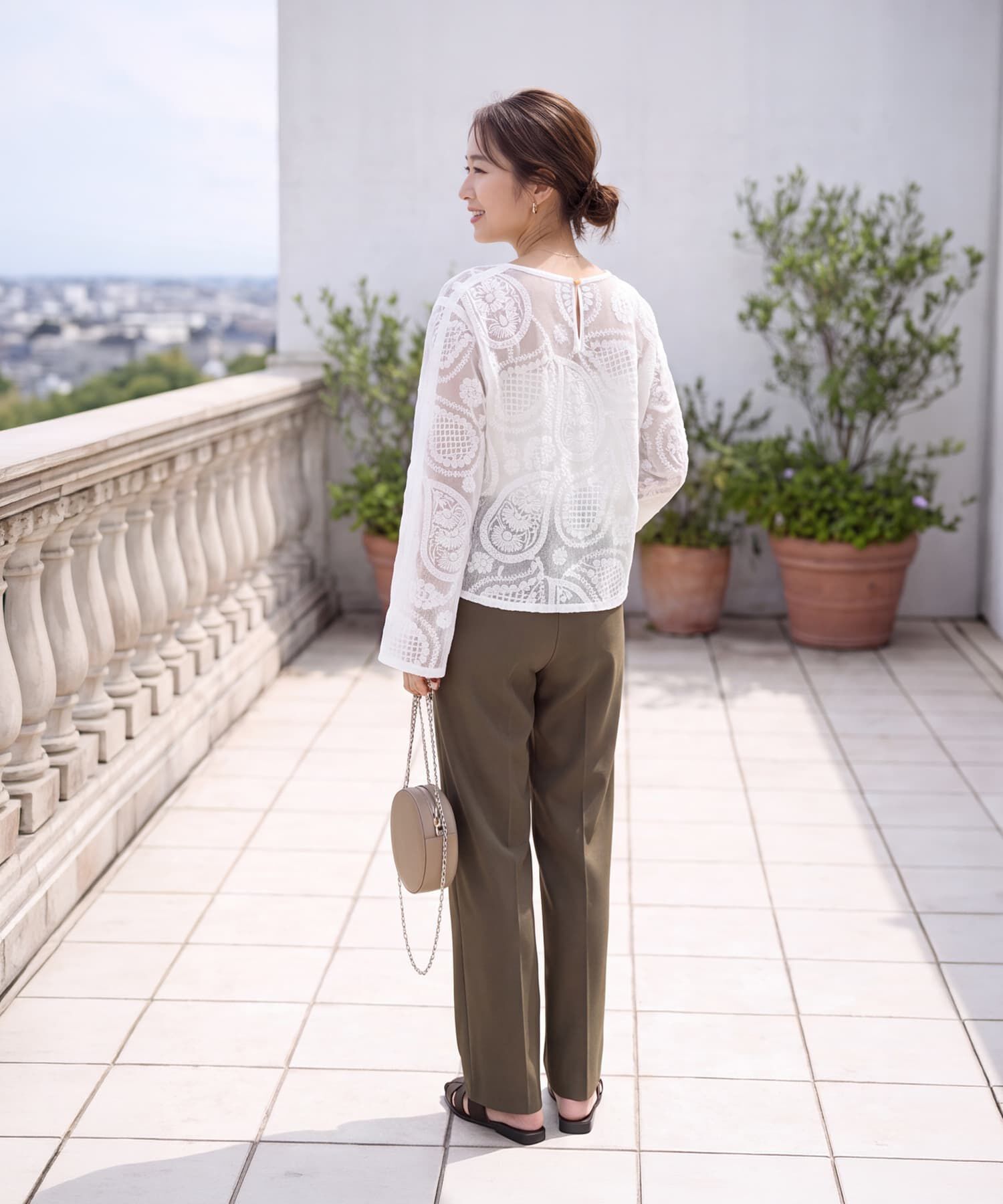 STYLE DELI「ペイズリー刺繍メッシュ編みトップス」|その他|
