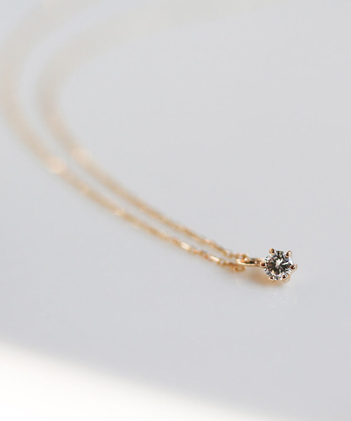  「一石 ダイヤモンド 0.05ct ネックレス | K10YG〈Web限定〉」|ネックレス|