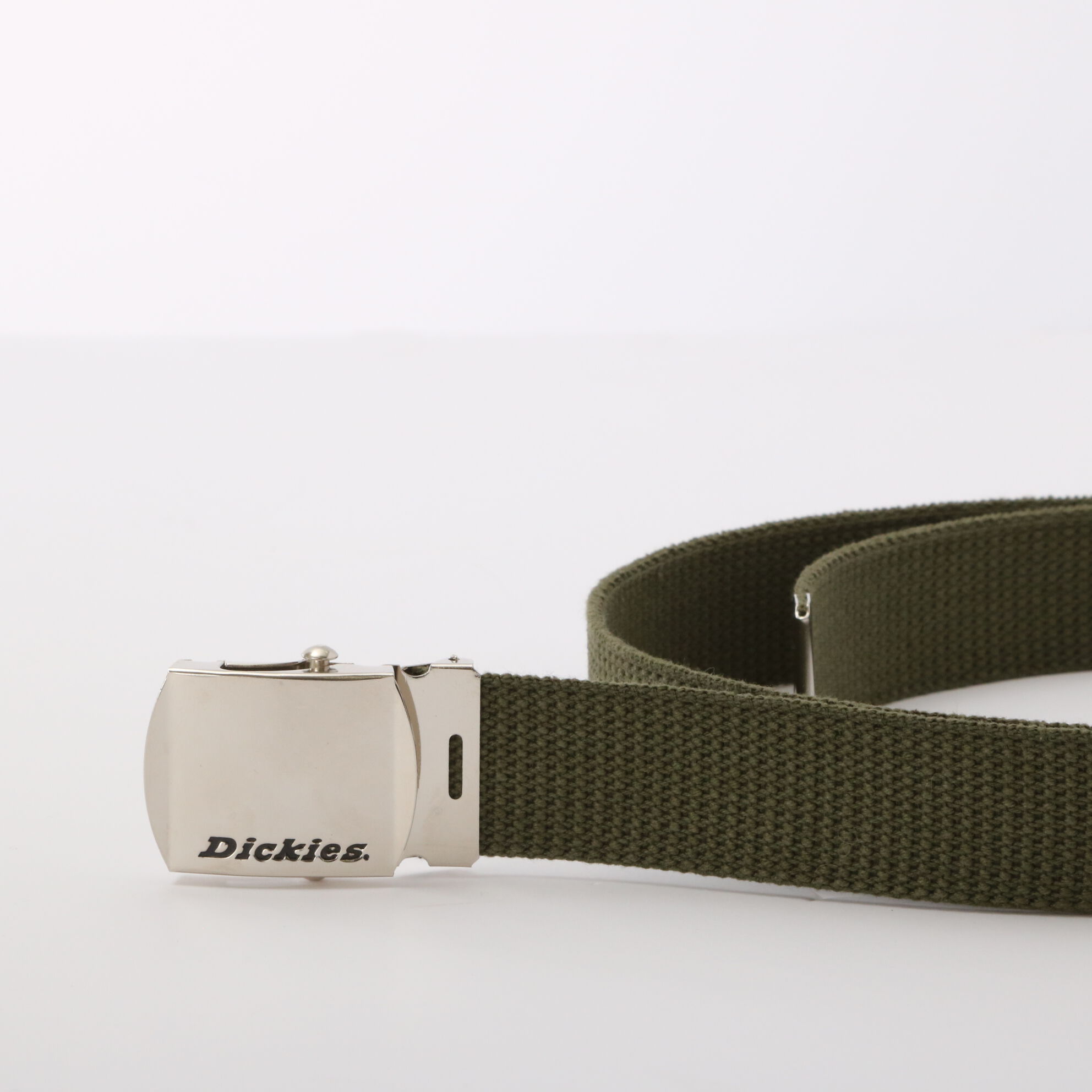 BACKYARD FAMILY「DICKIES ディッキーズ GIベルト キャンバス ガチャベルト 調節可能 ジーンズ 定番 GI」|ベルト|グリーン1