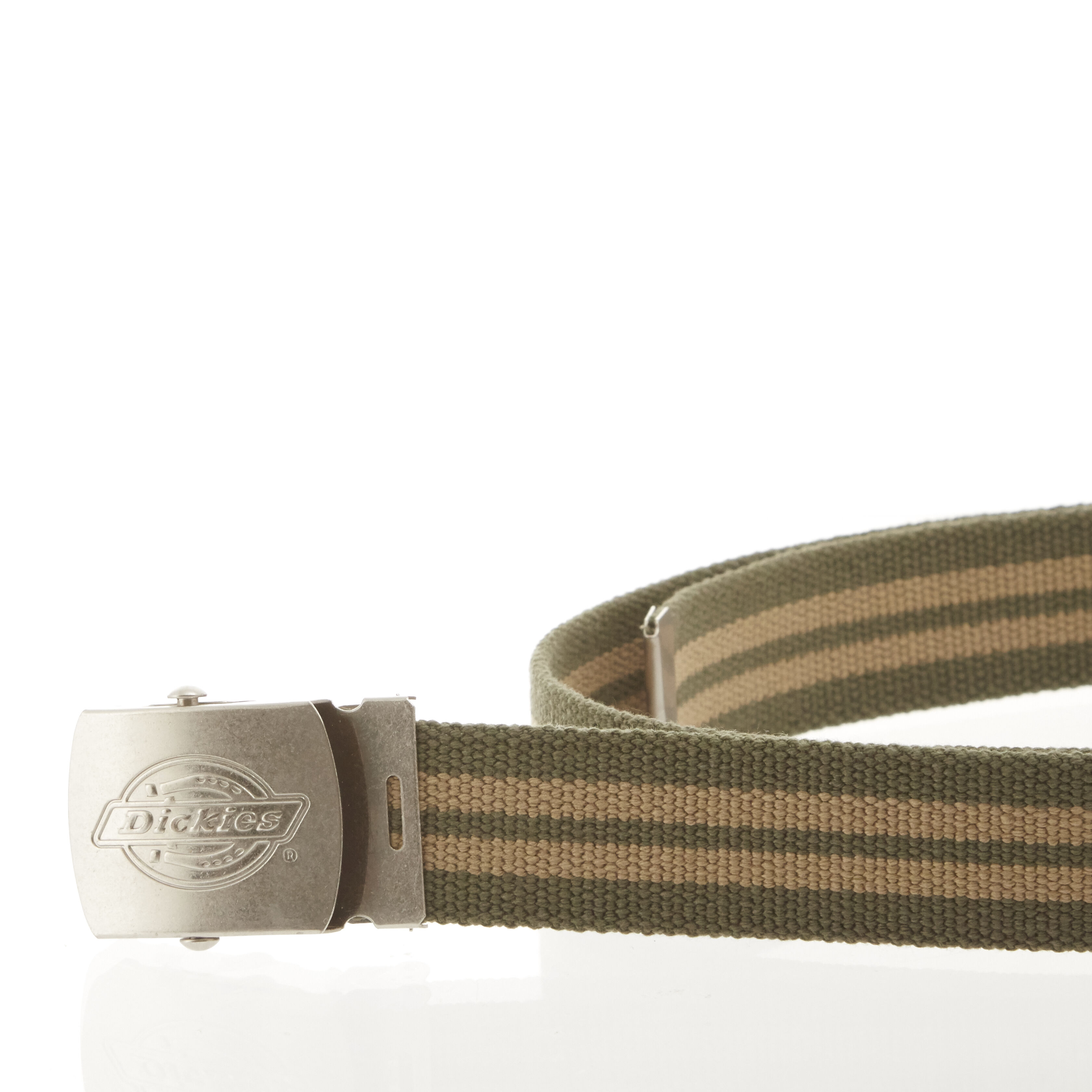 BACKYARD FAMILY「DICKIES ディッキーズ GIベルト キャンバス ガチャベルト 調節可能 ジーンズ 定番 GI」|ベルト|グリーン2