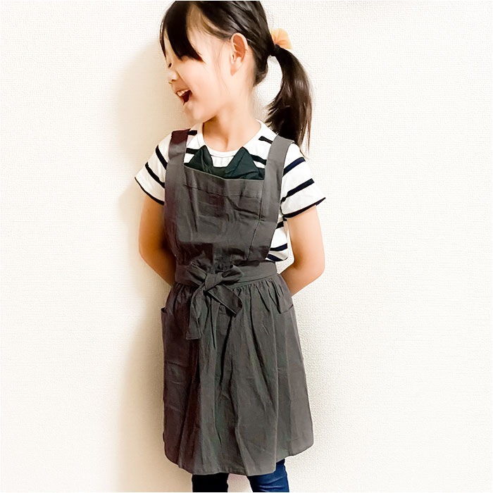 BACKYARD FAMILY「エプロン キッズ 子供用 通販 サーケル お手伝い ドレスエプロン 前掛け エプロンドレス」|その他|
