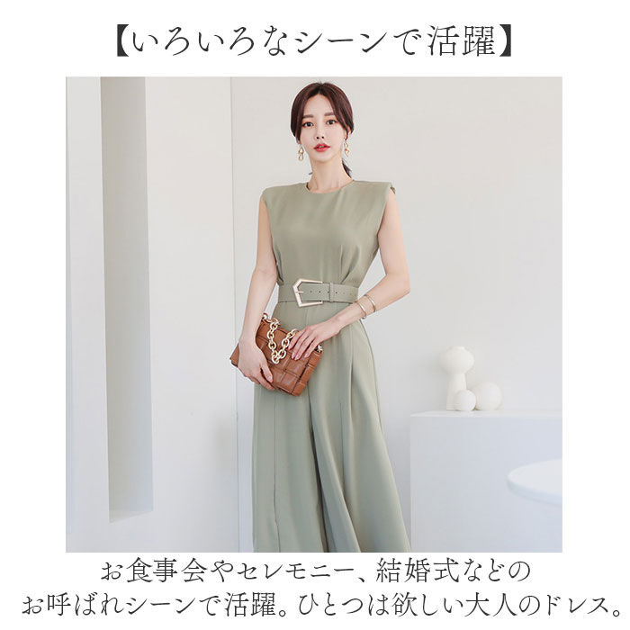 BACKYARD FAMILY「パンツドレス ノースリーブ 通販 オールインワン フォーマル フォーマルドレス パンツスーツ」|ワンピース|
