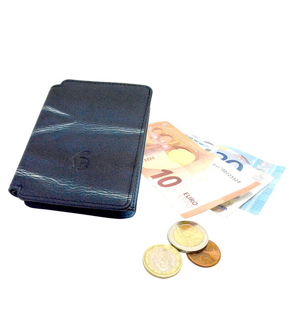 Kinuya Indigo「W410 本革　藍染め　絞り　Wallet」|財布|