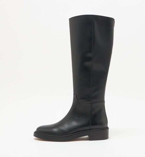 ODETTE E ODILE「バックジップジョッキー ロングブーツ40&uarr;」|ロングブーツ|BLACK