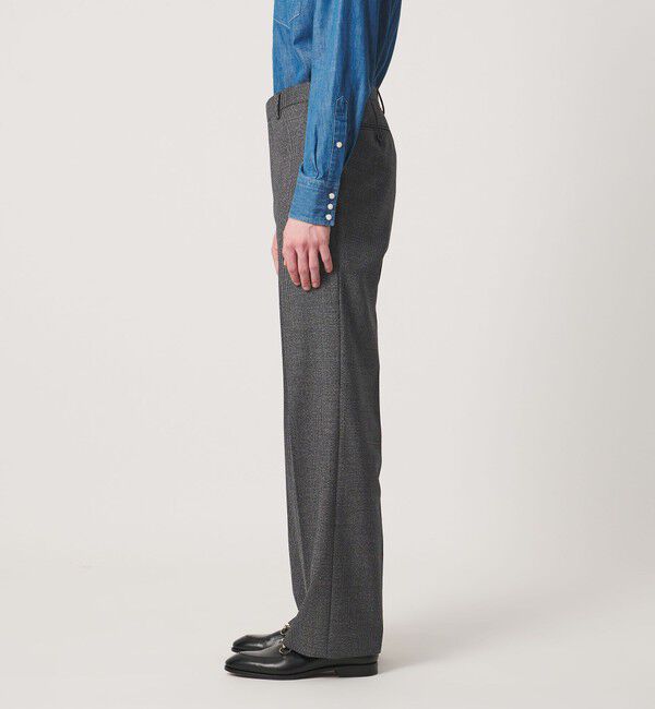 UNITED ARROWS「ハウンドトゥース フレア ノープリーツ スラックス ヨコストレッチ」|スーツ|