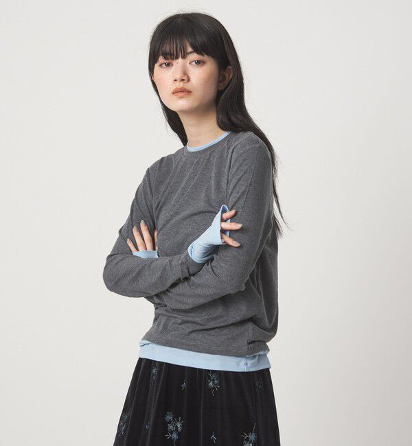 EMMEL REFINES「＜EMMEL REFINES＞EM ベアフライス クルーネック プルオーバー」|Tシャツ・カットソー|