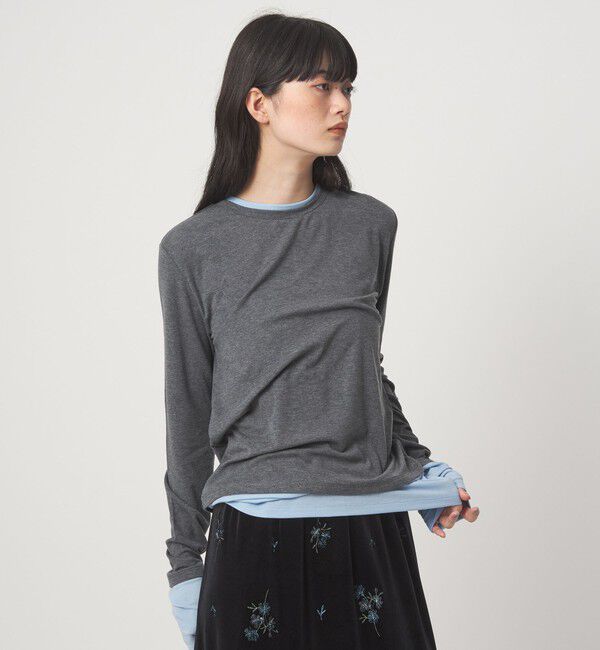 EMMEL REFINES「＜EMMEL REFINES＞EM ベアフライス クルーネック プルオーバー」|Tシャツ・カットソー|