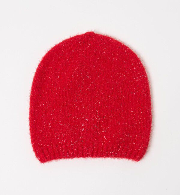EMMEL REFINES「＜CONTROL FREAK＞ラメ ニット キャップ＜ Select by EMMEL REFINES ＞」|ハット|RED