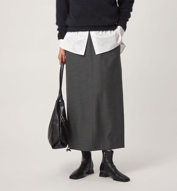 UNITED ARROWS green label relaxing「【結論シリーズ】ホッとタイトスカート マシンウォッシャブル ストレッチ 帯電防止」|タイト|MD.GRAY