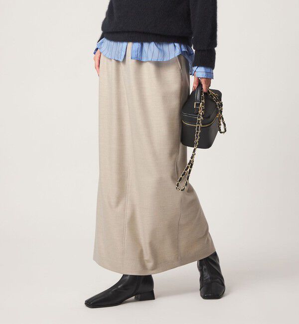 UNITED ARROWS green label relaxing「【結論シリーズ】ホッとタイトスカート マシンウォッシャブル ストレッチ 帯電防止」|タイト|NATURAL