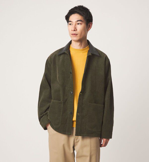 UNITED ARROWS green label relaxing「【別注】＜UNIVERSAL OVERALL＞GLR コーデュロイ カバーオール ジャケット」|ブルゾン・スタジャン|OLIVE