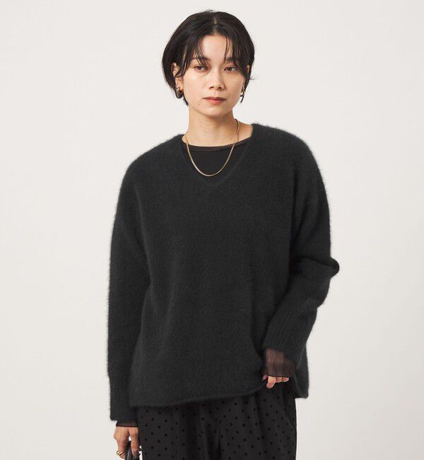 UNITED ARROWS green label relaxing「ヘアリー Vネック ニット プルオーバー」|ニット・セーター|