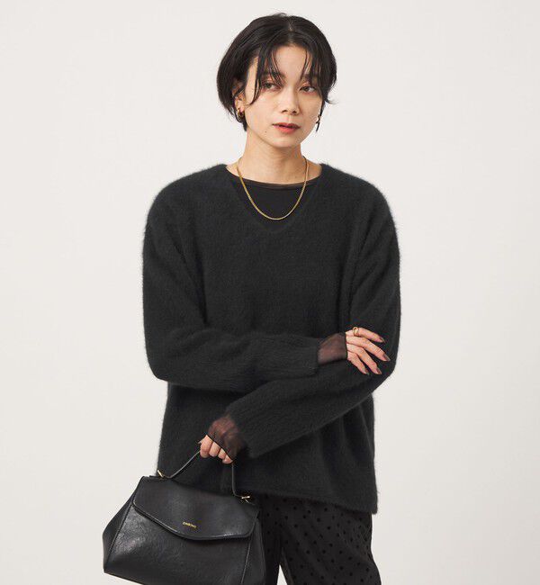 UNITED ARROWS green label relaxing「ヘアリー Vネック ニット プルオーバー」|ニット・セーター|