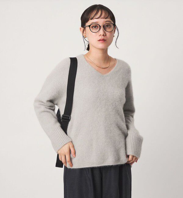 UNITED ARROWS green label relaxing「ヘアリー Vネック ニット プルオーバー」|ニット・セーター|