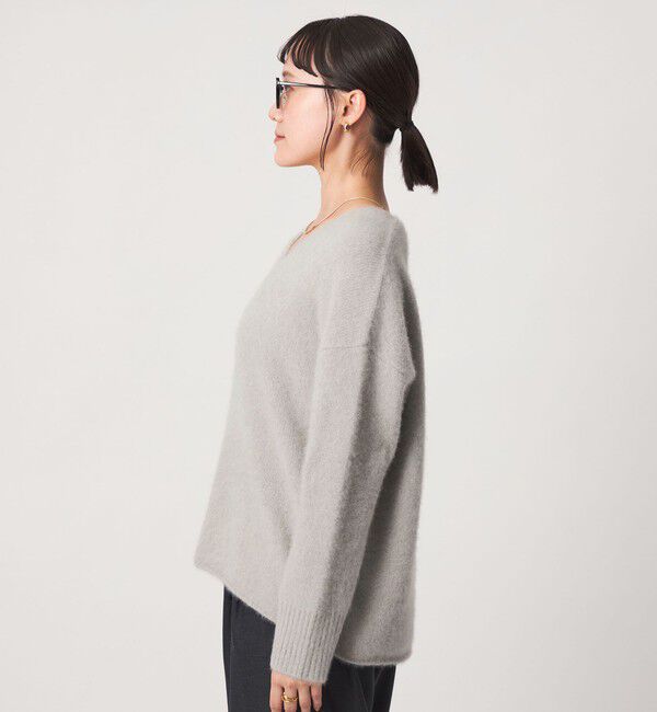 UNITED ARROWS green label relaxing「ヘアリー Vネック ニット プルオーバー」|ニット・セーター|