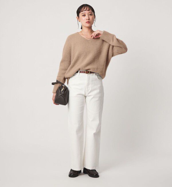 UNITED ARROWS green label relaxing「ヘアリー Vネック ニット プルオーバー」|ニット・セーター|