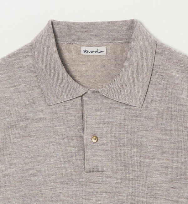 STEVEN ALAN「＜Steven Alan＞ メランジ ウール オープン ニット 2B ポロシャツ」|ニット・セーター|