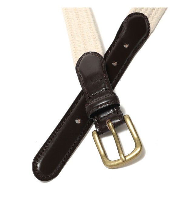 BEAMS PLUS「Leather Tab Cotton Belt」|ベルト|