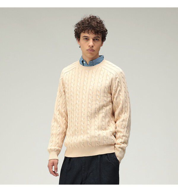 BEAMS PLUS「Crew Cable」|ニット・セーター|