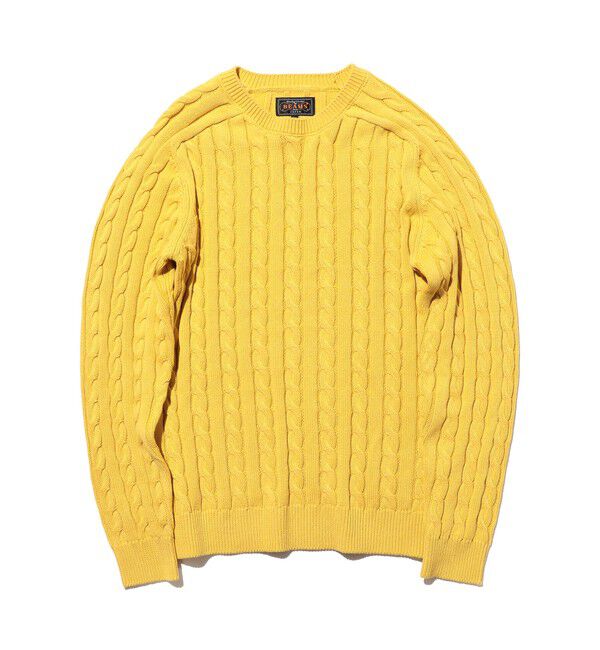 BEAMS PLUS「Crew Cable」|ニット・セーター|YELLOW