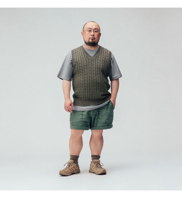 BEAMS PLUS「V-Neck Vest Cable」|ニット・セーター|
