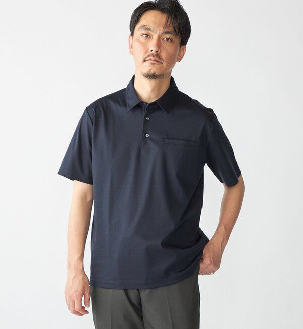 SHIPS「SHIPS: 〈接触冷感 / 抗菌防臭機能〉クールタッチ スムース ポロシャツ」|Tシャツ・カットソー|