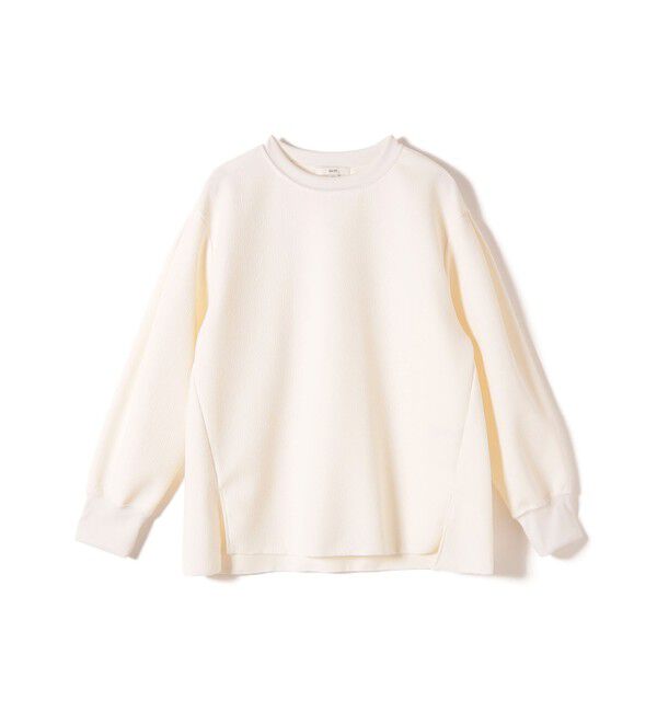 SHIPS for women「〈洗濯機可能〉アンティーク ダンボール 袖 リブ プルオーバー」|Tシャツ・カットソー|